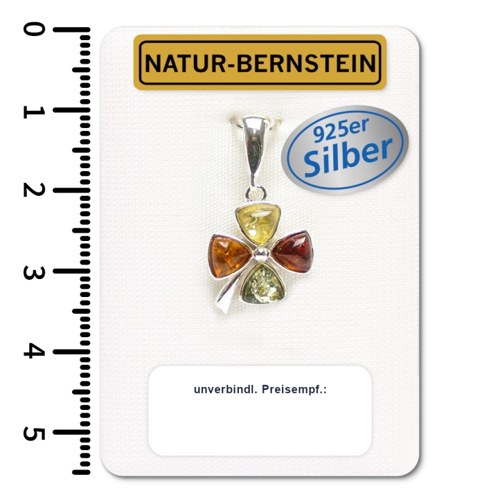 90152 Anhänger Kleeblatt, multicolor 90152 Anhänger Kleeblatt, multicolor