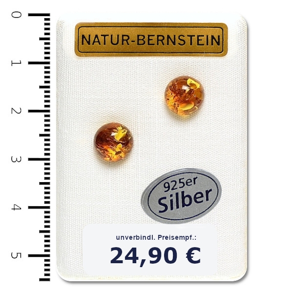 90201 Bernstein Ohrstecker