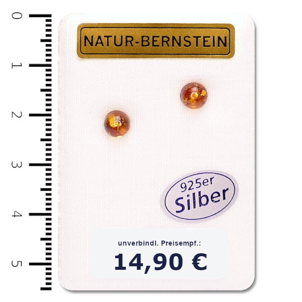 90205 Bernstein Ohrstecker