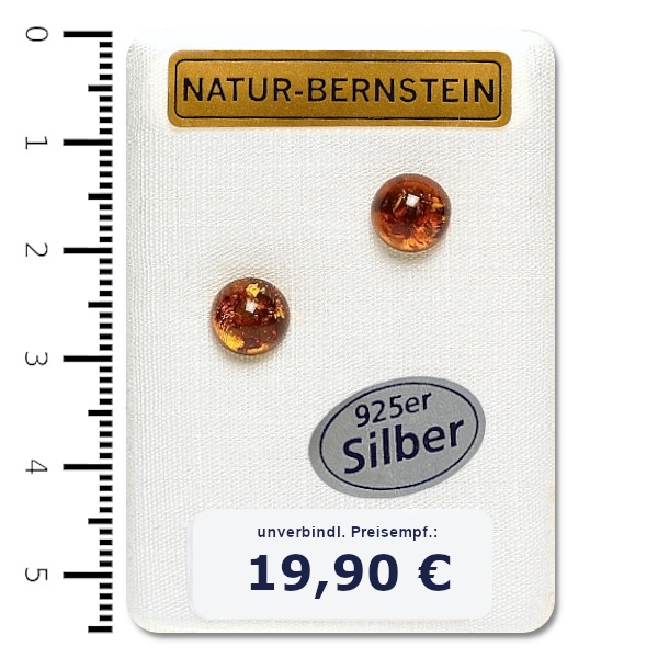 90206 Bernstein Ohrstecker