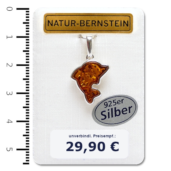 90222 Anhänger Delphin, cognac