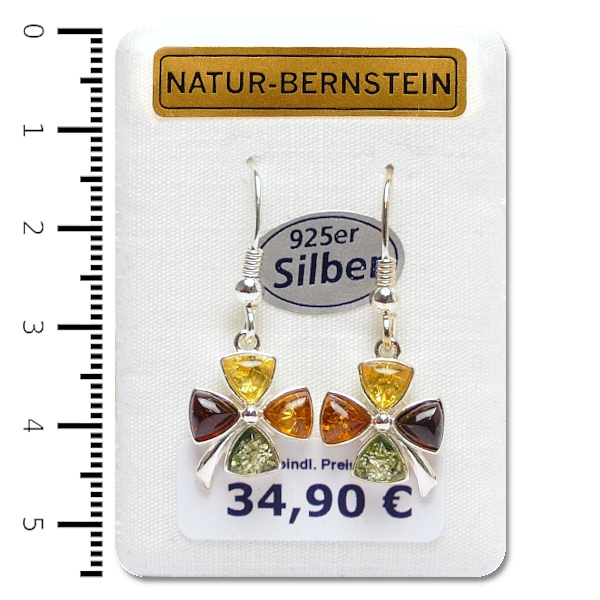 90297 Ohrhänger Kleeblatt, multicolor