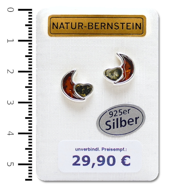 90314 Ohrstecker Mond, cognac