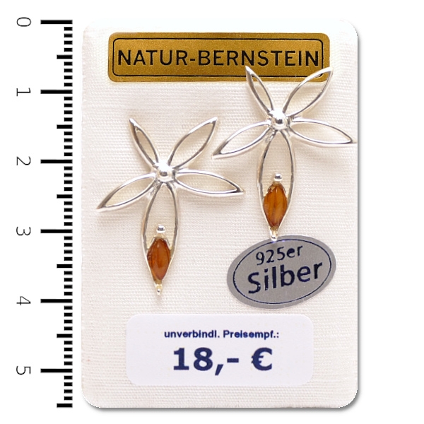 90360 Ohrstecker "Hemp", cognac