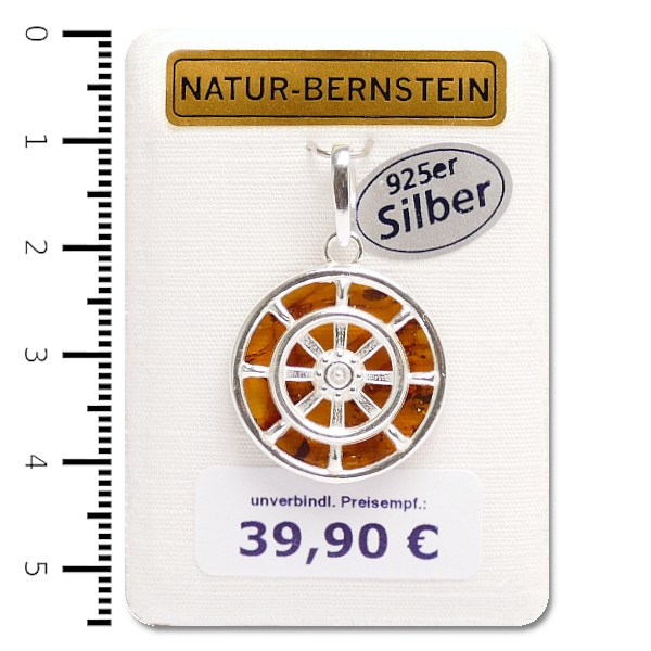 90423 Anhänger Steuerrad, cognac