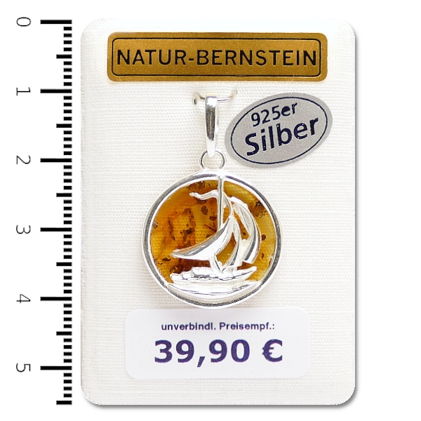 90424 Anhänger Schiff, cognac