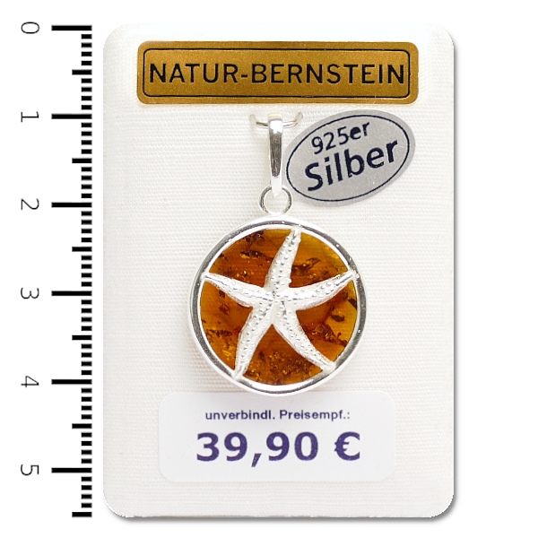 90425 Anhänger Seestern, cognac