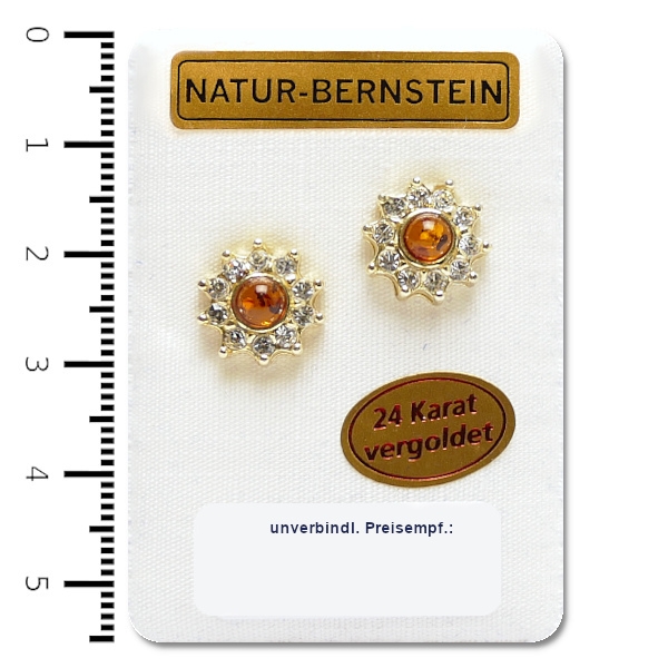 90465 Ohrstecker Silber vergoldet