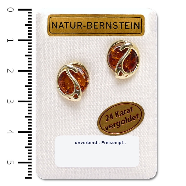 90469 Ohrstecker Silber vergoldet