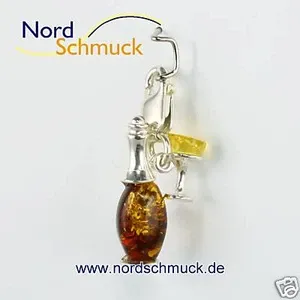 90552 Anhänger AmberCharmS Sektflasche/Glas
