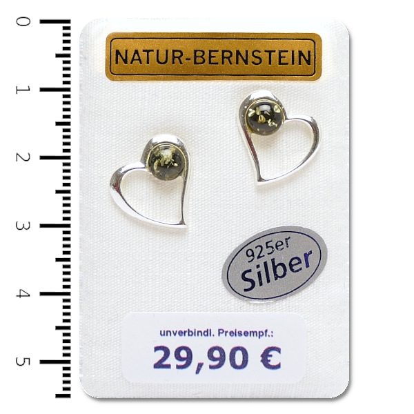 90615g Ohrstecker Herzrahmen "M"