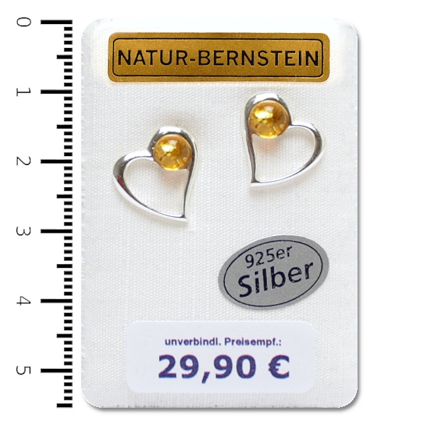 90615 Ohrstecker Herzrahmen "M"