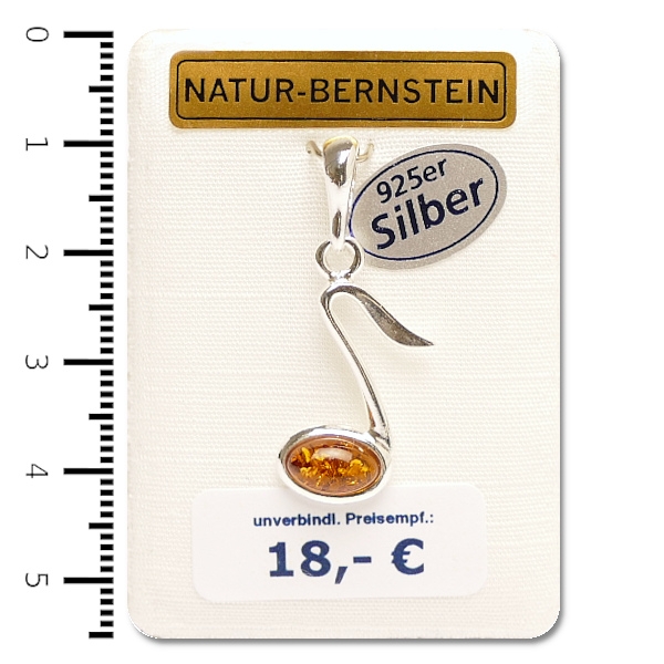 Individueller Silber-Noten-Anhänger