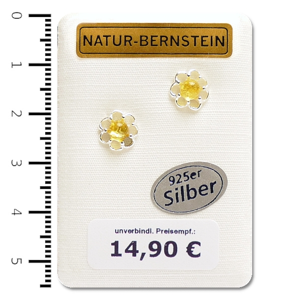 90695z Ohrstecker Blume Primeln