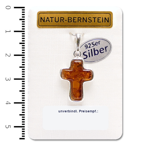 90915 Anhänger Kreuz, cognac