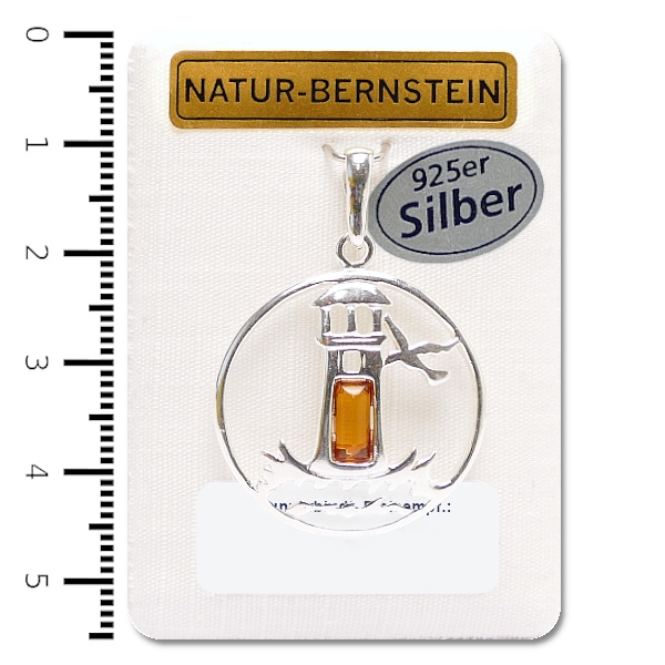 90925 Anhänger Leuchtturm, cognac