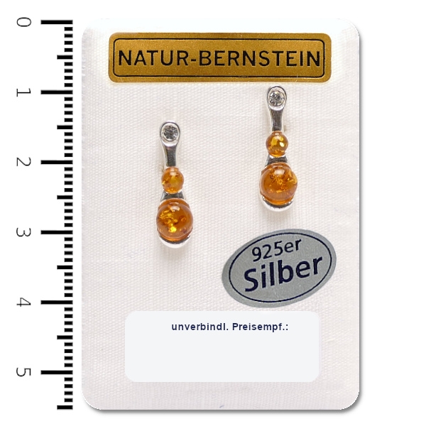 90940 Ohrstecker, cognac