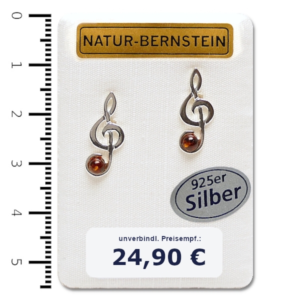 90973 Ohrstecker Notenschlüssel