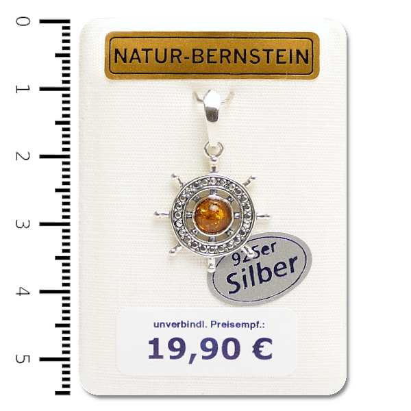 AN15 Anhänger Steuerrad, cognac
