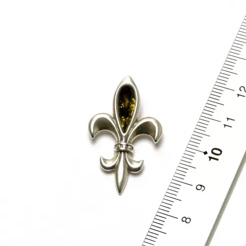 K419 Silber Anhänger, grün