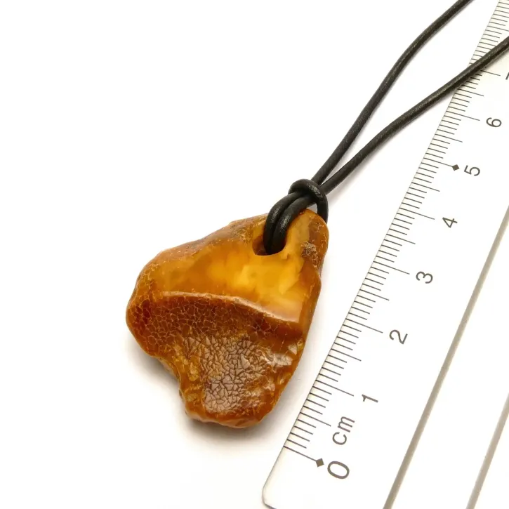 V18-13 Bernstein-Tropfen, cognac/milchig