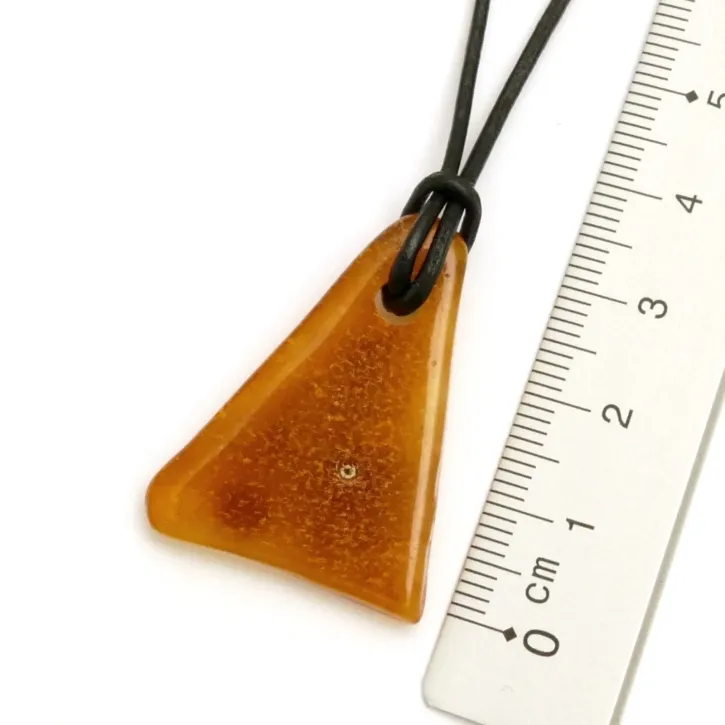 V18-44 Bernstein-Tropfen, cognac/milchig