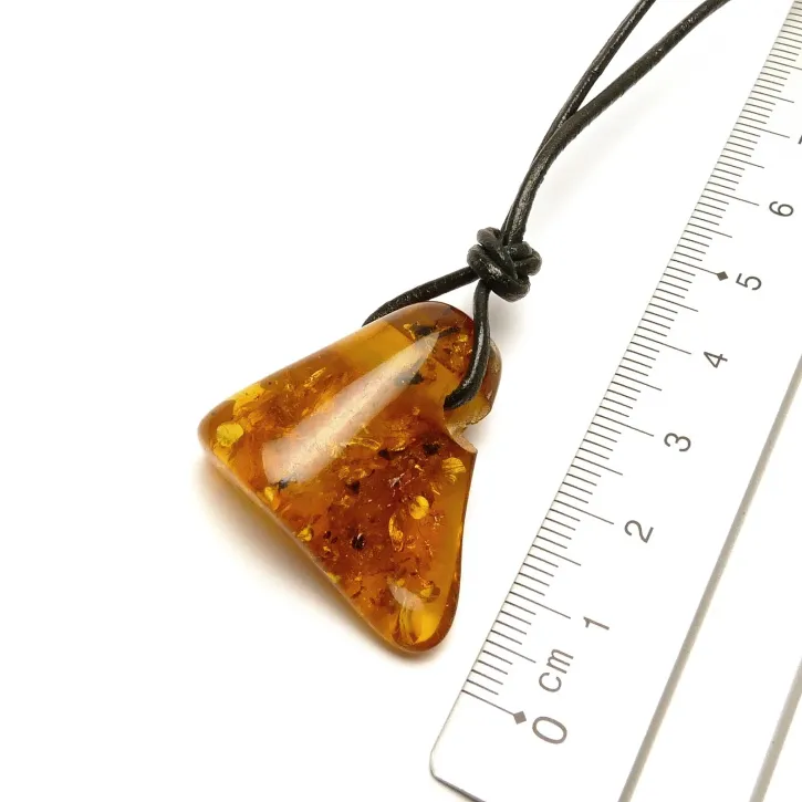 V18-58 Bernstein-Tropfen, cognac